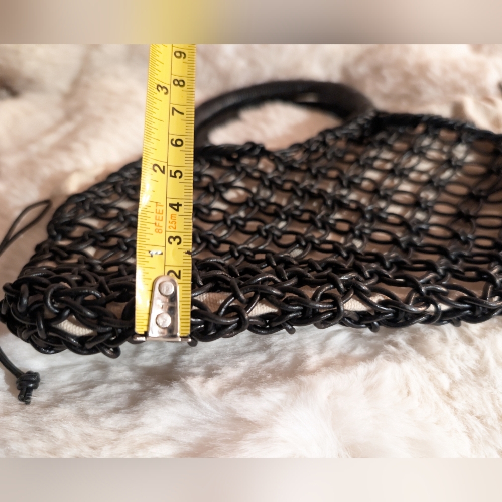 💖 Arket Leather and Canvas Knotted Macrame Handbag 💅🏻 - Picture 5 of 12